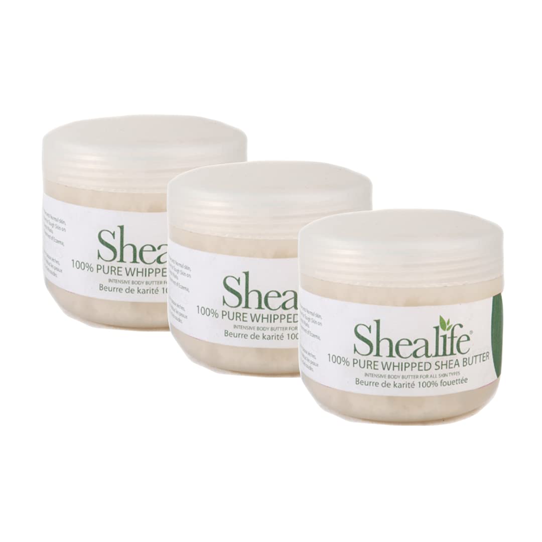 Shealife 100% Organic Unrefined Shea Butter 100g (3 Pack), 100 g (Pack of 3)