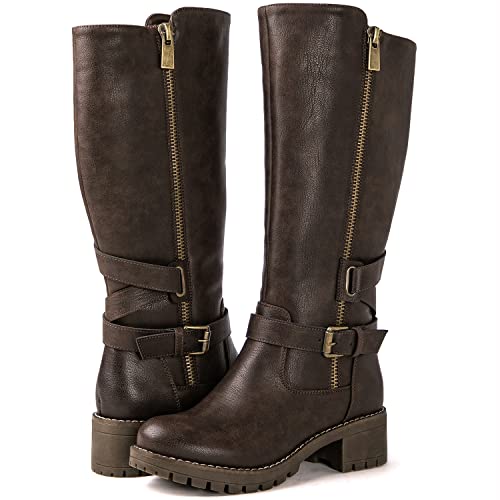 GLOBALWIN Women's Knee High Boots Tall Fashion Riding Boots For W...