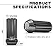 White Knight M14x1.50 (Black Chrome) Duplex 7 Spline Lug Nuts with Key (for Aftermarket Wheels), EZ Installation, Durable Carbon Steel with Stylish Black Chrome Finish, 3809LBK-24AM (24 Pack)