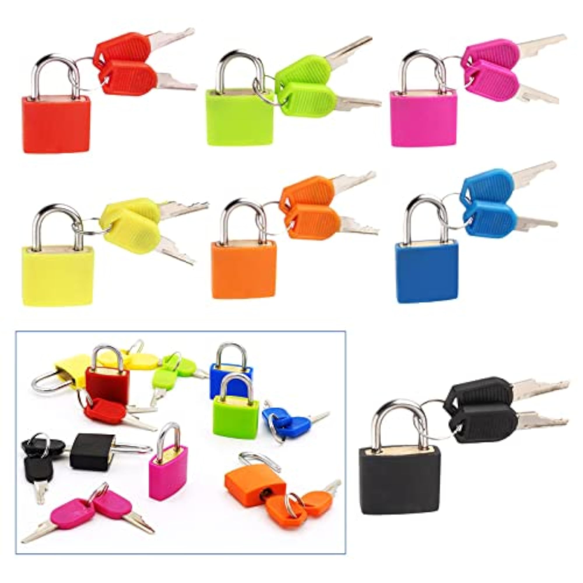 Mini Padlock Anti Theft Lock for Jewelry Box Black