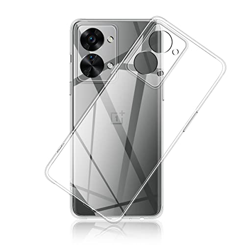 Aerku Cover Silicone per Oneplus Nord 2T 5G, Morbido Silicone Gel TPU Cover Cristallo [Trasparente] [Sottile] Slim Anti Scivolo Antiurto Custodie Protettivo Case TPU Cover per Oneplus Nord 2T 5G