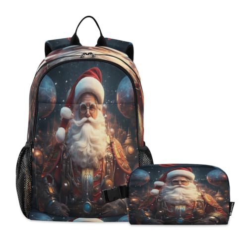 Sac à dos Père Noël Espace avec sac à lunch, le cadeau idéal pour garçon voyageur