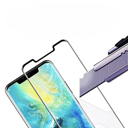 Image of STP FEEL Premium Tempered Glass Screen Protector Guard For Huawei Mate 20 Lite (Black, Pack of 1) Edge to Edge Coverage with Easy Installation Kit