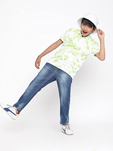 Image of Li'l Tomatoes Boys Cotton Pique Polo T-Shirt | Printed Half Sleeve Casual Summer Wear | Soft & Breathable Fabric | 7-16 Years