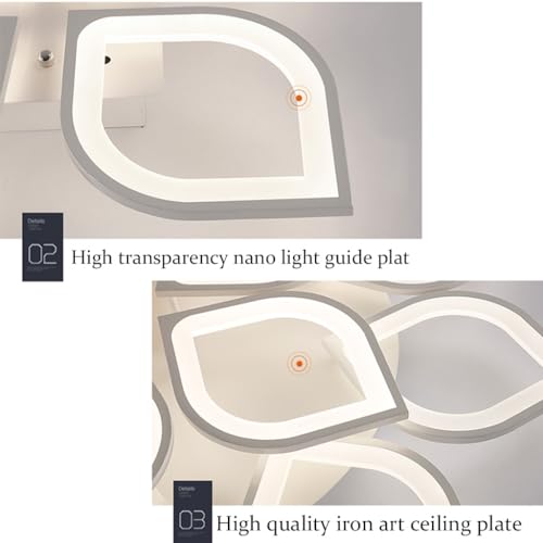Plafonnier LED dimmable 160W lampe de salon et chambre avec télécommande réglable - 6