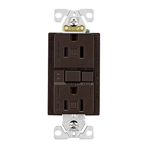 Image of Eaton TRSGF15RB-L Designer Gfci Self-Test Duplex Receptacle, Oil Rubbed Bronzeoil Rubbed Bronze