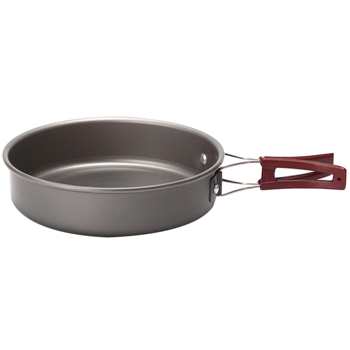 Cabilock Professional Reusable Camping Pan Skillet with Comfortable Handle for Outdoor Cooking for Backpacking Picnics Capacity for Sharing