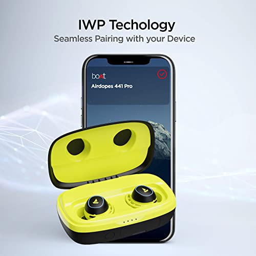 Image of boAt Airdopes 441 Pro True Wireless in Ear Earbuds with mic, Upto 150 Hours Playback, Signature Soun