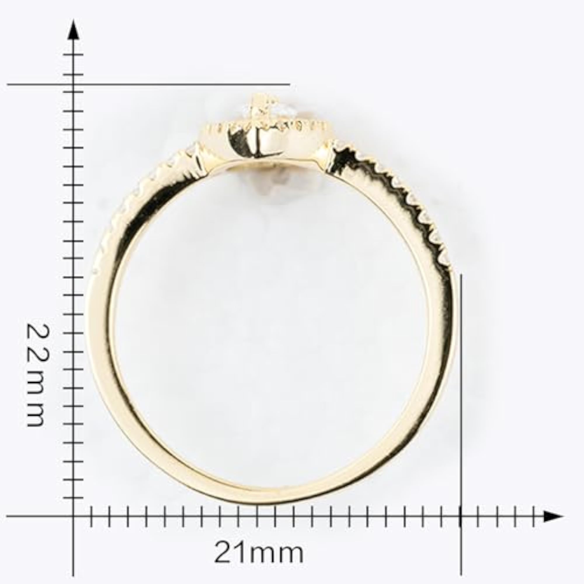 Sterling Silver Minimal Marquise Halo Ring, Solitaire Engagement - 6