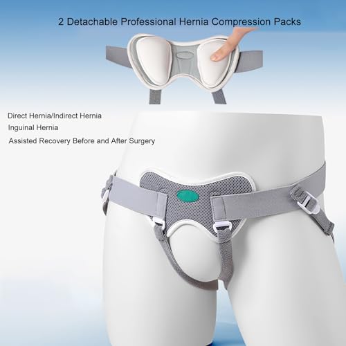 Faja para Hernia Unisex Ajustable con Almohadillas de Compresión miniatura 2