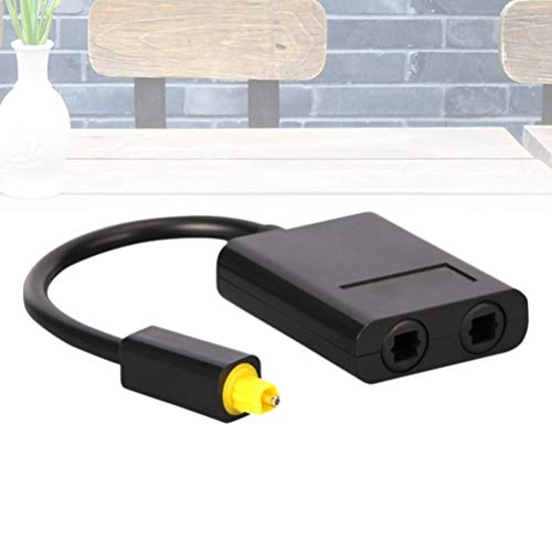 Adaptador de áudio óptico digital 1x2 SUPVOX com entrada para duas saídas (preta)