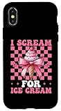 Womens Pink Coquette Bow Ice Cream Cone Gifts