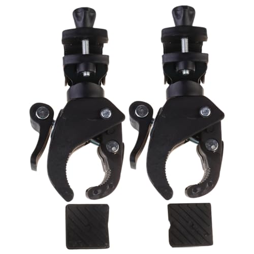 Toddmomy 2pcs Bike Light Holder with Rotatable Design Flashlight Bracket for Handlebar Lightweight Lamp Rack for Road Bikes for Outdoor Riding Black