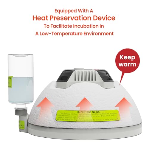 Incubators for Hatching Eggs with Automatic Humidity - MS12,Egg Incubator with Automatic Egg Turning and Digital Humidity Control to Hatch Chicken, Quail, Duck