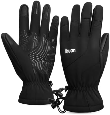 ihuan Kinder Winter wasserdichte Ski Handschuhe, Snowboard Touchscreen warme Handschuhe für Jungen Mädchen Schnee Board