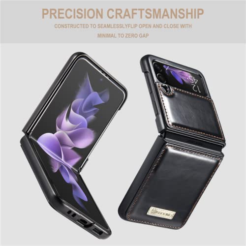 Capa para SANSUANG Galaxy Z Flip3 5G, capa protetora de couro leve de luxo com tudo incluído para te