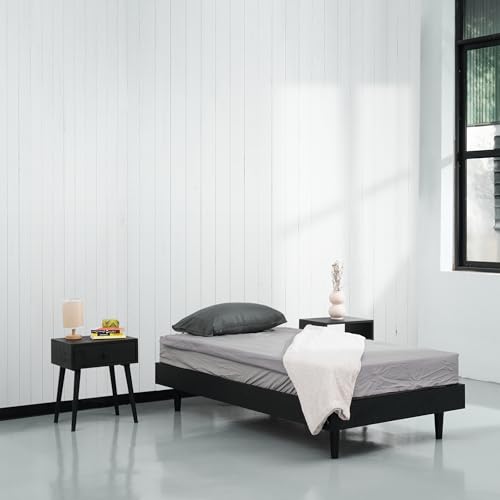 NTC Fly Wooden Bed Frame Without Headboard, Solid Wood Foundation...