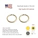 Gold Silver Hoop Earrings Cartilage Nose Septum Ear Helix Tragus Piercing Jewelry for Women Hypoallergenic Thin Tiny Hoops (4mm 22 Gauge | 1 Pair, 14K Gold Filled)