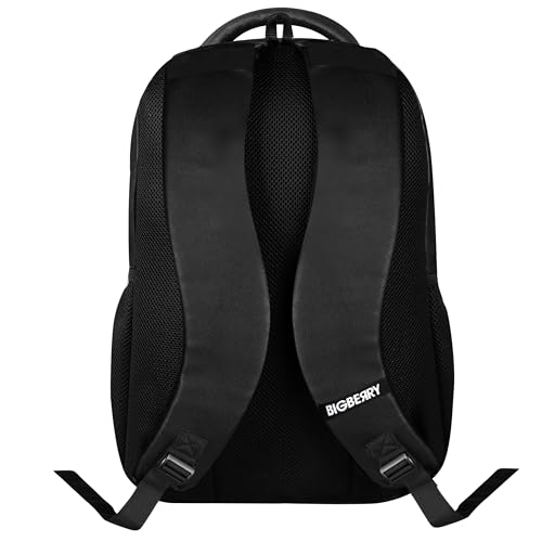 BIGBERRY Rodeo 2.0 Faux Leather Laptop Backpack, Black - Image 3
