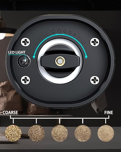 Salt and Pepper Grinder Set, Battery Operated, Pepper Mill with Grinding Indicator Light, 2PCS - Image 4