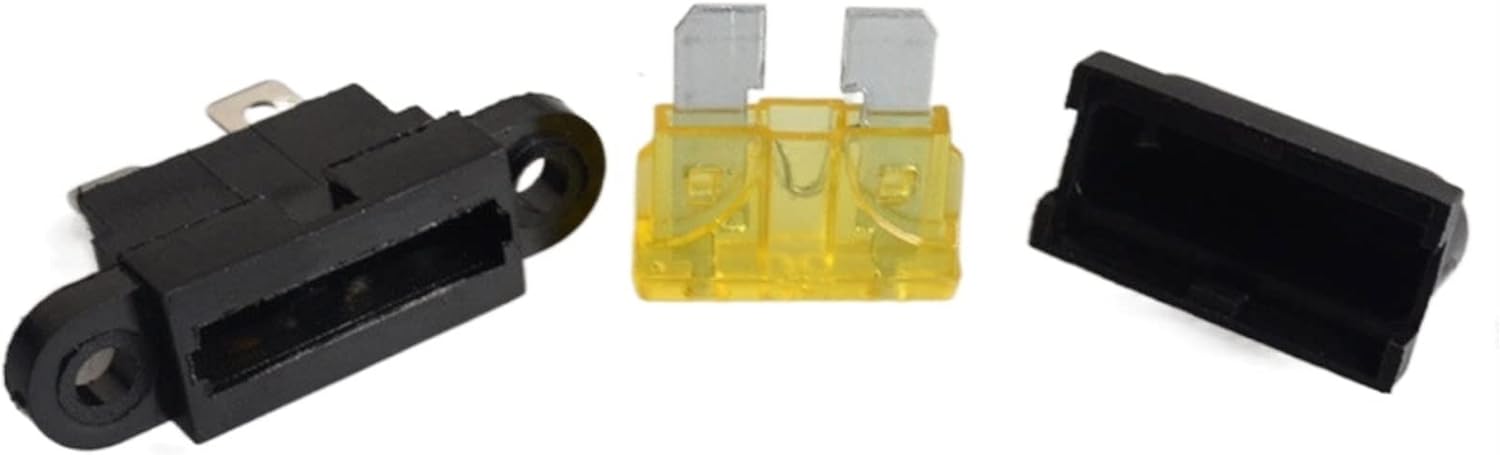 5sets Waterproof Auto Standard Middle Fuse Holder + Car Boat Truck ATC ATO Blade Fuse 3A 5A 10A 15A 20A 25A 30A 35A 40A(15A)