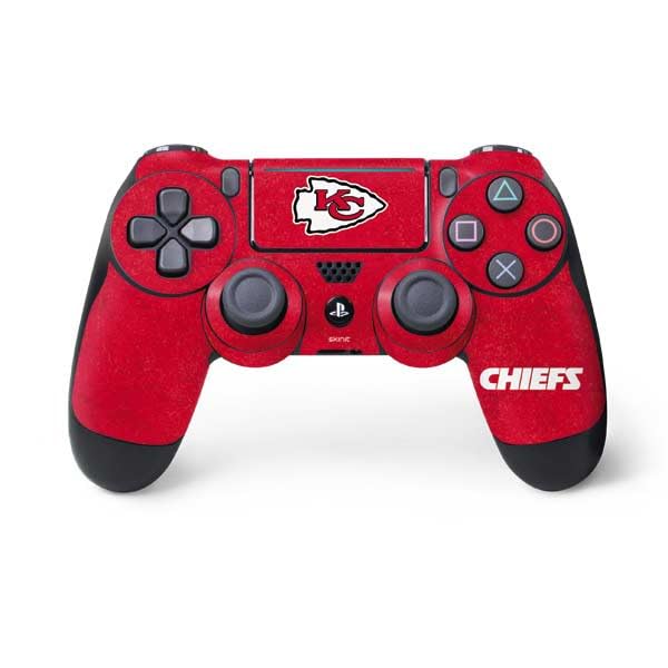Skinit Decal Gaming Skin Compatible with PS4 Pro/Slim Controller - Officially Licensed NFL Kansas City Chiefs Distressed Design