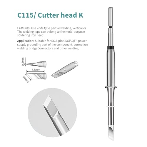 Image of HZY C115 I /IS /K Universal C115 Series Soldering Iron Tip Replacement Head Rapid Warming Soldering Station Welding Solder Tips