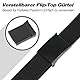 JasGood Unisesx Webgürtel Herren Damen Leinwand Arbeitsgürtel Frei Verstellbarer Flip-Top Webgürtel Silber Militärschnalle für Geschäft Sport Lässig,Schwarz,155cm