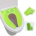 Firares Upgrade Folding Large Non Slip Silicone Pads Travel Portable Reusable Toilet Potty Training Seat Covers Liners with Carry Bag for Babies, Toddlers and Kids, Green