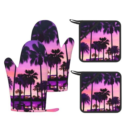 Maniques silicone violettes pour manipuler vos plats chauds - 2