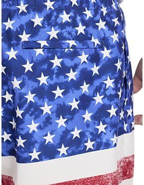 Harbor Bay by DXL Men's Big and Tall Patriotic Swim Trunks Blue3