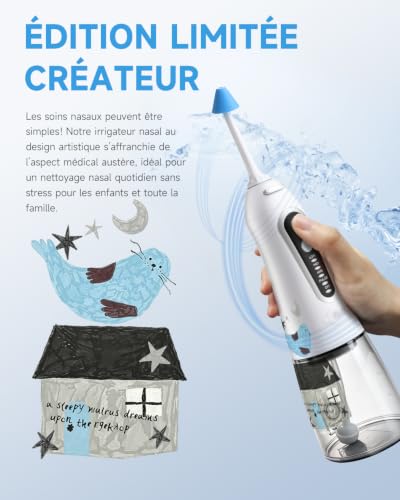 Eovuox Douche Nasale Électrique Sans Fil | Pour Adultes et Enfants | Pour l’hygiène nasale quotidienne en cas de nez bouché et de problèmes de sinus | Modèle rechargeable, longue autonomie – vue 2