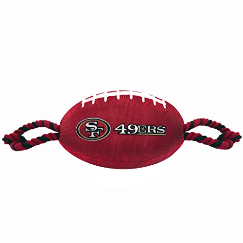 Pets First NFL SAN Francisco 49ERS Football Dog Toy, Tough Nylon Quality Materials