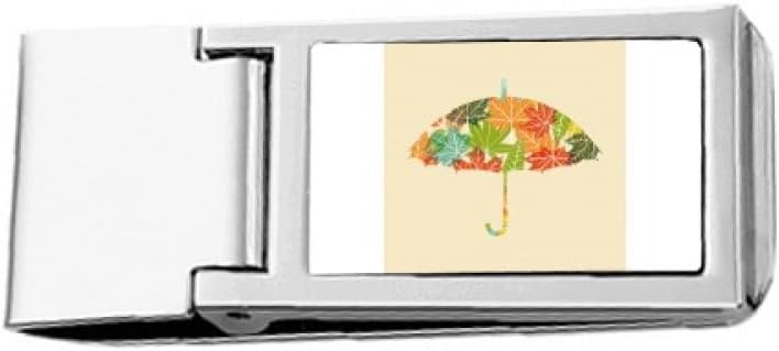 umbrella drip weather rain Slim Money Clip Stainless Holder Pocket Wallet