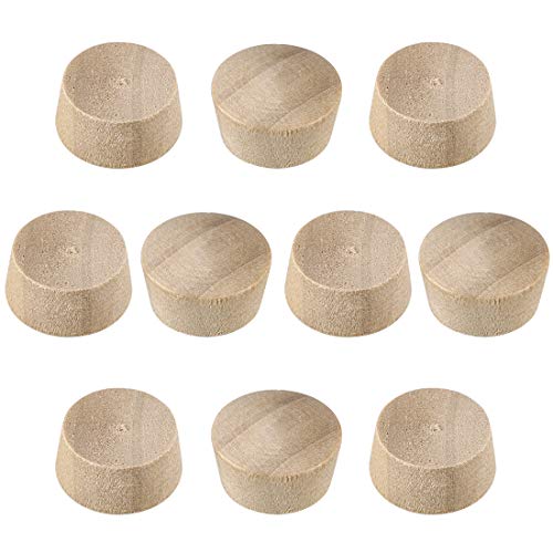 uxcell Wood Button Top Plugs 9/16 Inch Cherry Hardwood Furniture Plugs 9/25 Inch Height 200 Pcs