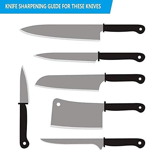 Professional Knife Sharpening Guide, Random Knife Sharpener Angle Guide, Sharpening Guide for Whetstone, Black(2 Pack)