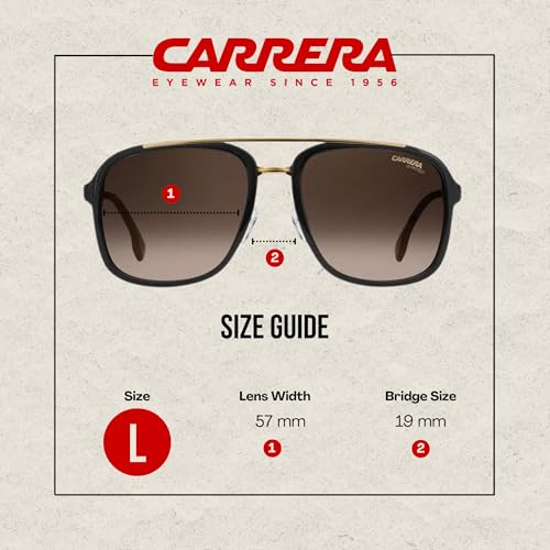 Carrera CA133/S 02M2/HA 57MM Black Gold/Brown Gradient Sunglasses For Men For Women + BUNDLE with Designer iWear Eyewear Kit4
