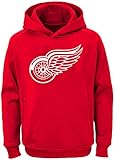 Outerstuff NHL Youth 8-20 Team Color Performance Primary Logo Pullover Sweatshirt Hoodie (14-16, Detroit Red Wings Red)