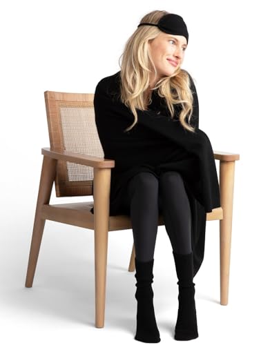 Jet&Bo Cashmere Travel Set: Blanket, Eye Mask, Socks, Case