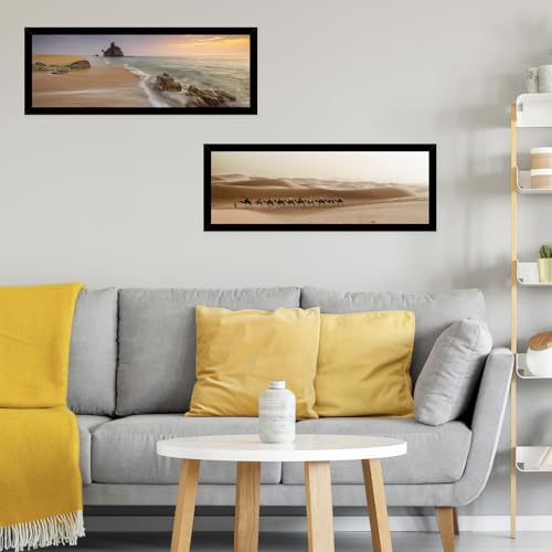 Image of JCJMY 13.5x40 Picture Frame Black for Poster Photo Panoramic Picture, Horizontal and Vertical Formats for Wall Hanging, 13.5 x 40 inch Wall Gallery Photo Frame for 13.5 by 40 Photos Posters,Black