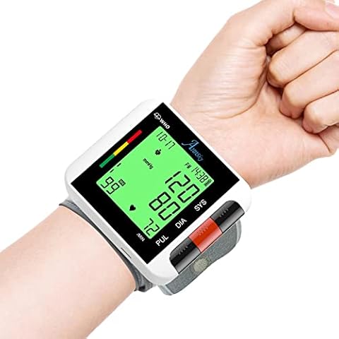 Wrist Blood Pressure Monitor, Annsky Electric Heart Rate Monitor with Backlight Display, Bp Machine with 2 Users & 198 Memories, Adjustable Wrist Blood Pressure Cuff for Home Use Cover