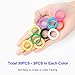 GoorDik 54PCS Key Caps Covers Tags, Plastic Key Color Identifiers for Standard Flat House Keys(Not Suitable for Odd-Shaped Keys), Key Coding Rings in 9 Assorted Colors, 2 Styles