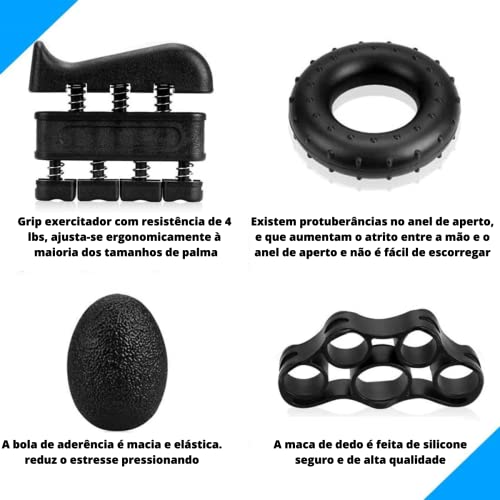 Hand Grip exercício Dedos Mãos Punho Fisioterapia Fortalecedor de Mão exercitador dedos e punho Kit