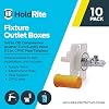 Caja de salida para accesorios Holdrite con salida de compresión de 3/8 pulgada, preensamblada, paquete de 10, cola de CPVC, HR-F-C-1 4