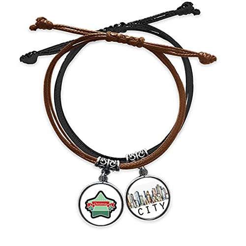 Bracelet cordon Étoile de Noël et cuir Sidi pour poignets sensibles