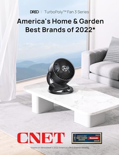 image for Dreo Fan for Bedroom, 12 Inches, 70ft Powerful Airflow, 28db Quiet Tab