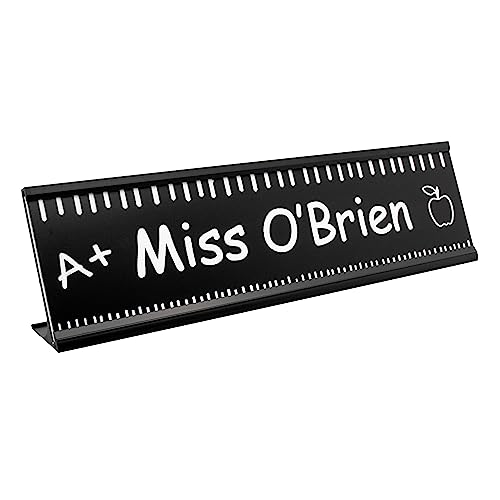 LEHRER Schreibtisch Namensschild oder Türschild - Laser Gravur Signage Material - Tolles Schule Lehrer wertsteigerung Geschenk macht. anpassen