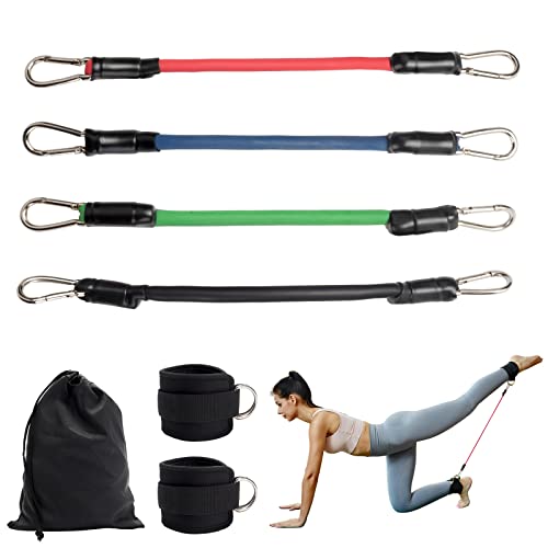 Ankle Resistance Bands With Cuffs, Cable Machine Ankle Strap & Resistance Band For Home & Gym Workout, Ankle Tube Band With Adjustable Straps, For Booty Workouts - Kickbacks, Leg Extensions #TOP23