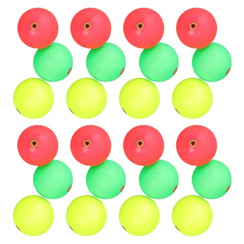 Flotteurs de pêche pour eau douce et mer lot de 30 boules colorées pour vos sorties