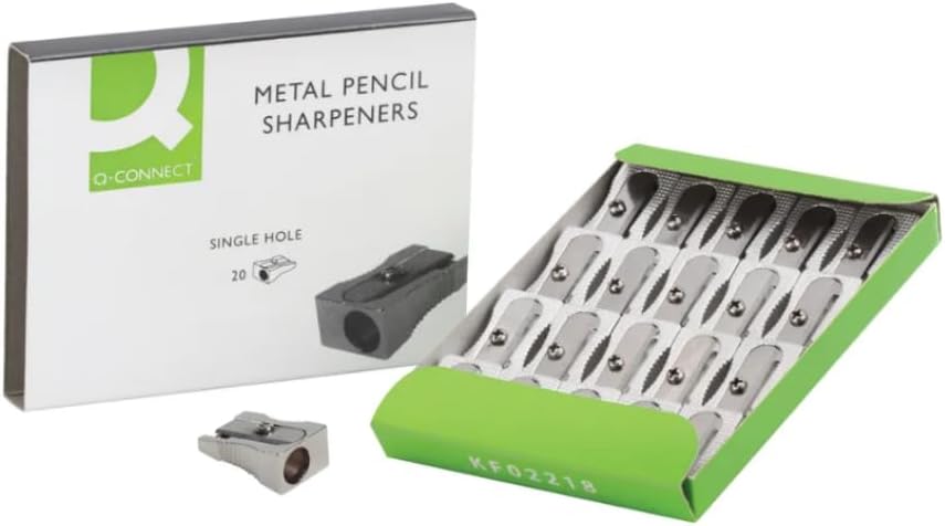 Q-Connect Metal Pencil Sharpener, Pack of 20